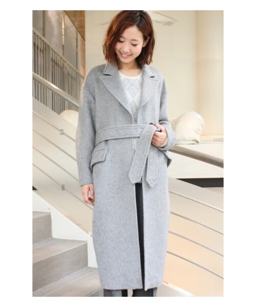 journal standard L'essage（ジャーナルスタンダードレサージュ）の「【otona MUSE×L'ESSAGE】ウールシャギーガウンコート（その他コート・レディース・グレーA・フリー）」の3枚目の写真