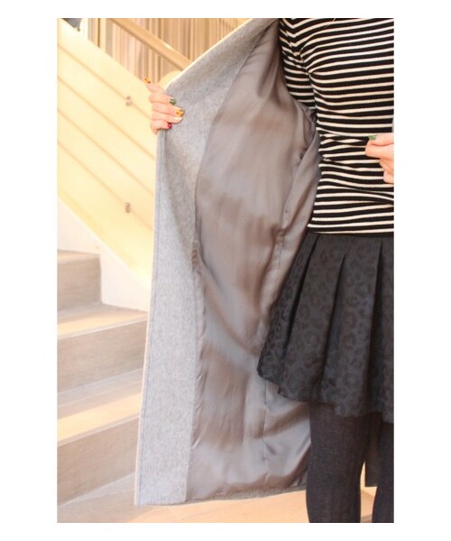 journal standard L'essage（ジャーナルスタンダードレサージュ）の「【otona MUSE×L'ESSAGE】ウールシャギーガウンコート（その他コート・レディース・グレーA・フリー）」の9枚目の写真