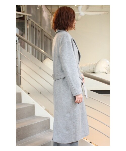 journal standard L'essage（ジャーナルスタンダードレサージュ）の「【otona MUSE×L'ESSAGE】ウールシャギーガウンコート（その他コート・レディース・グレーA・フリー）」の4枚目の写真