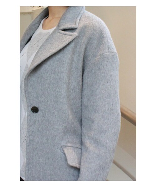 journal standard L'essage（ジャーナルスタンダードレサージュ）の「【otona MUSE×L'ESSAGE】ウールシャギーガウンコート（その他コート・レディース・グレーA・フリー）」の5枚目の写真