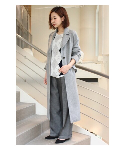 journal standard L'essage（ジャーナルスタンダードレサージュ）の「【otona MUSE×L'ESSAGE】ウールシャギーガウンコート（その他コート・レディース・グレーA・フリー）」の8枚目の写真