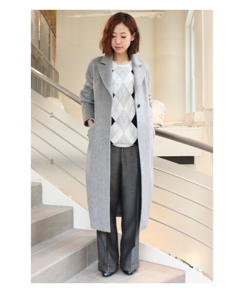 journal standard L'essage（ジャーナルスタンダードレサージュ）の「【otona MUSE×L'ESSAGE】ウールシャギーガウンコート（その他コート・レディース・グレーA・フリー）」の7枚目の写真