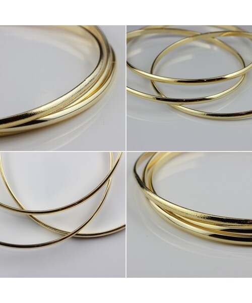 acopinaco（アコピナコ）の「アコピナコ 32 フォーチュン リンク 3連 バングル（バングル/リストバンド・レディース・ゴールド・free）」の2枚目の写真