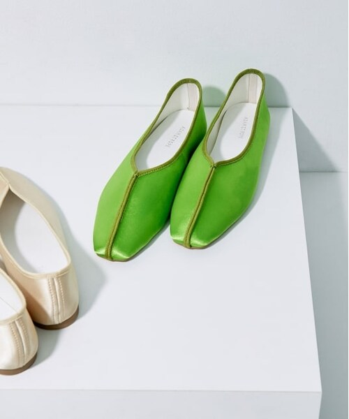 ADAM ET ROPE'（アダムエロペ）の「スクエアトゥチャイナシューズ（シューズ・レディース・ブラック/クリーム/ピンク/グリーン・36.0/37.0/38.0）」の2枚目の写真