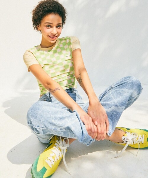 ALAND(エーランド)の「citybreeze/Checker Crop T(トップス・ブラック()/グリーン()・M)」の9枚目の写真