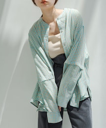 Kastane | ボタンアレンジ2wayチェックシャツ(シャツ/ブラウス)