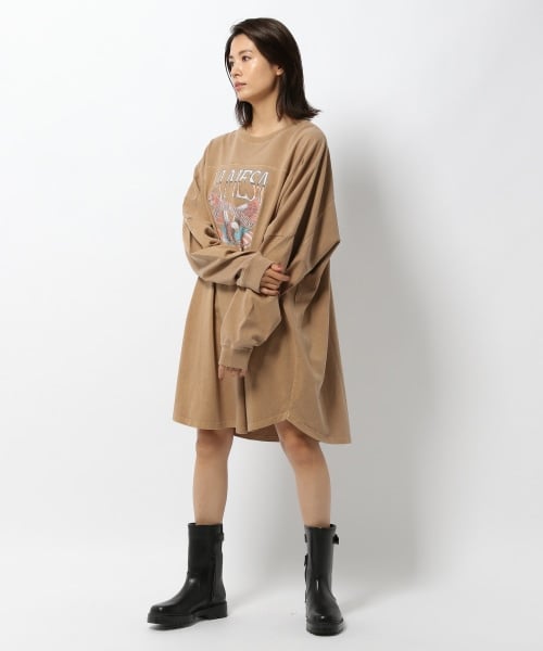 BABYLONE（バビロン）の「イーグルロングTシャツ（トップス・ブラック/ベージュ）」の14枚目の写真