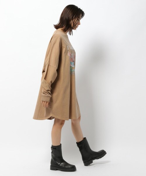 BABYLONE（バビロン）の「イーグルロングTシャツ（トップス・ブラック/ベージュ）」の15枚目の写真