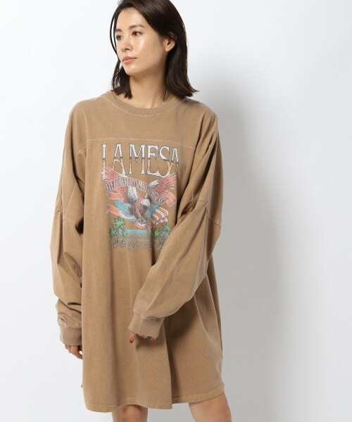 BABYLONE（バビロン）の「イーグルロングTシャツ（トップス・ブラック/ベージュ）」の18枚目の写真