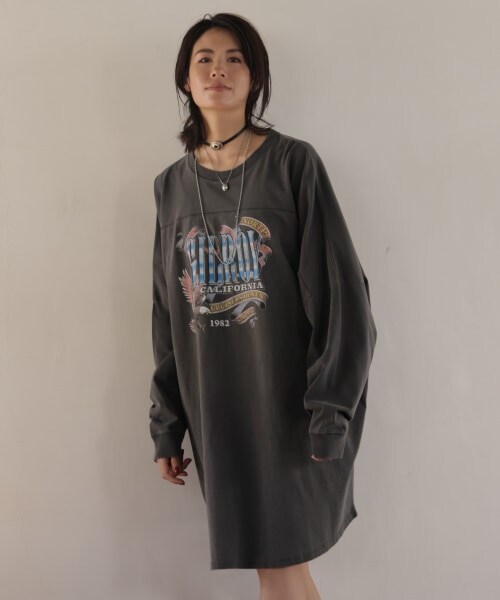 BABYLONE（バビロン）の「イーグルロングTシャツ（トップス・ブラック/ベージュ）」の10枚目の写真