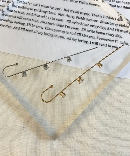 Lattice（Lattice）の「ビジューラップクローラーフックピアス（ピアス（両耳用）・レディース・ゴールド/シルバー・0）」の2枚目の写真