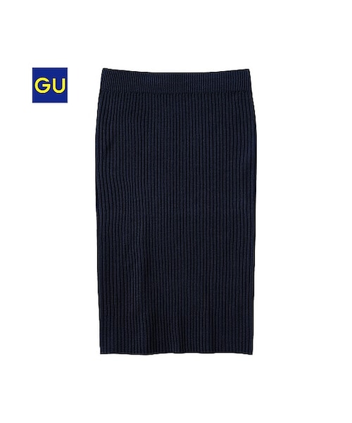 GU（ジーユー）の「（GU）ニットペンシルスカート（WOMEN ⁄ スカート・レディース・BLACK/GRAY/NAVY/WINE・M/S/L）」の3枚目の写真
