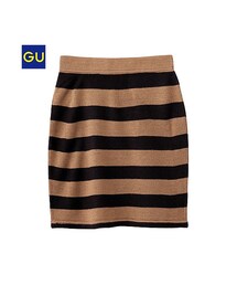 GU | （GU）ニットタイトスカート（ボーダー）(スカート)