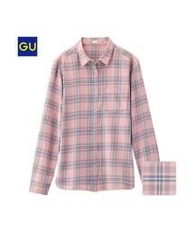 GU | （GU）チェックシャツ（レギュラー・長袖）Ｅ(トップス)