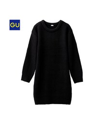 GU | （GU）ハニカムニットワンピース（長袖）(トップス)