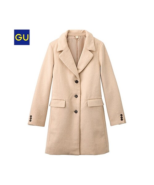 GU（ジーユー）の「（GU）テーラードコート（WOMEN ⁄ アウター・レディース・GRAY/BLACK/BEIGE/PINK/LIGHT BLUE・XL/M/S/L）」の4枚目の写真