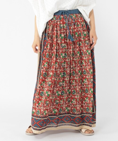 studio CLIP（スタディオクリップ）の「インド柄スカート（スカート・オレンジ/ベージュ/ライトグリーン/ブルー/ライトブルー/サックス・F）」の16枚目の写真