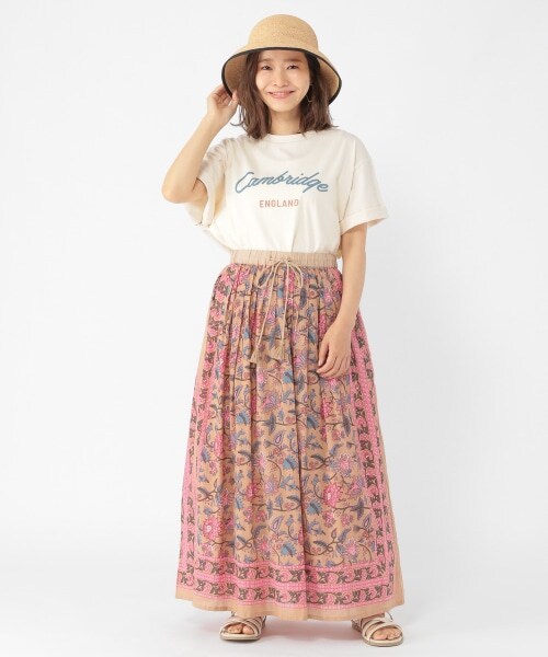 studio CLIP（スタディオクリップ）の「インド柄スカート（スカート・オレンジ/ベージュ/ライトグリーン/ブルー/ライトブルー/サックス・F）」の20枚目の写真