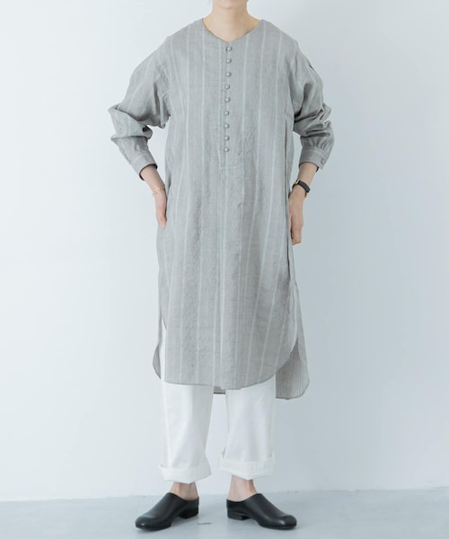 HAVERSACK Dobby stripe long SHIRTS
