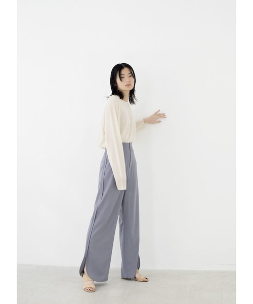 PIPING SLIT PANTS
