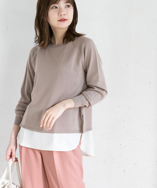 新品未使用　レイヤードニットトップス　PNK rienda | レイヤードニットトップス (ニット ) |SHEL'TTER WEBSTORE
