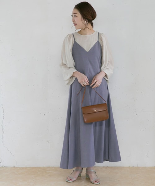【WEB限定】レースアップロングキャミワンピース