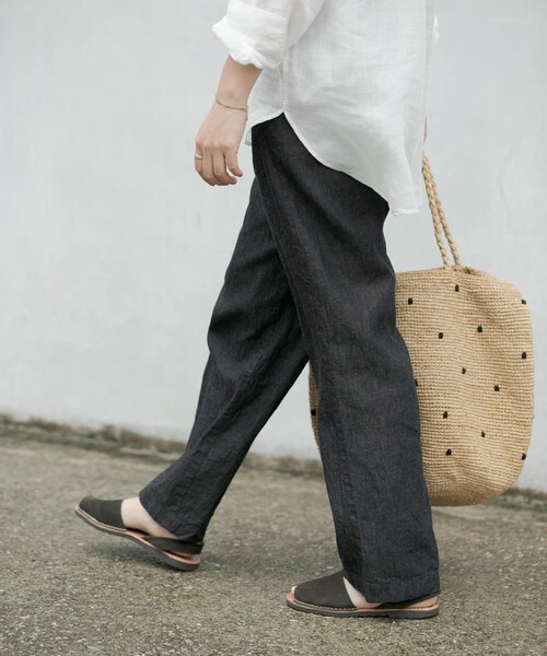 かぐれ（カグレ）の「綿麻デニムイージーパンツ（その他・レディース・INDIGO/IVORY・FREE）」の17枚目の写真