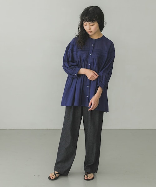 かぐれ（カグレ）の「綿麻デニムイージーパンツ（その他・レディース・INDIGO/IVORY・FREE）」の12枚目の写真