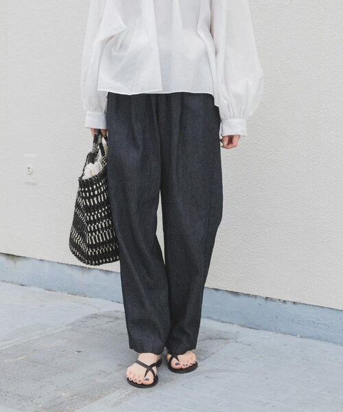 かぐれ（カグレ）の「綿麻デニムイージーパンツ（その他・レディース・INDIGO/IVORY・FREE）」の3枚目の写真