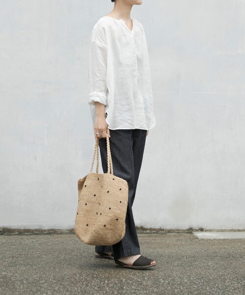 かぐれ（カグレ）の「綿麻デニムイージーパンツ（その他・レディース・INDIGO/IVORY・FREE）」の19枚目の写真