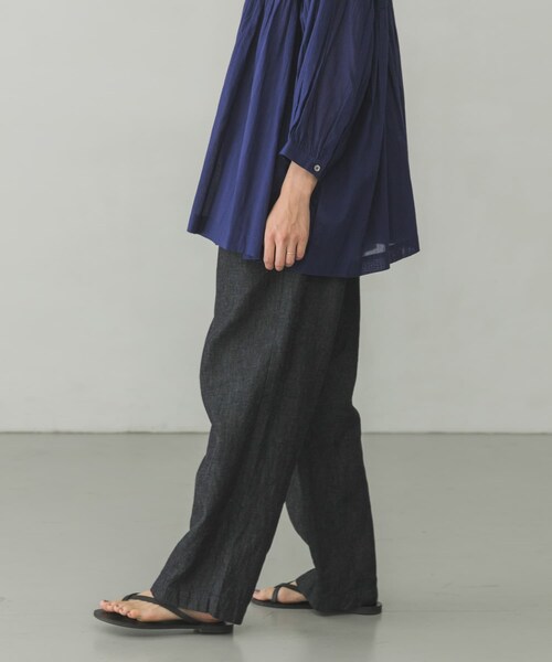 かぐれ（カグレ）の「綿麻デニムイージーパンツ（その他・レディース・INDIGO/IVORY・FREE）」の9枚目の写真