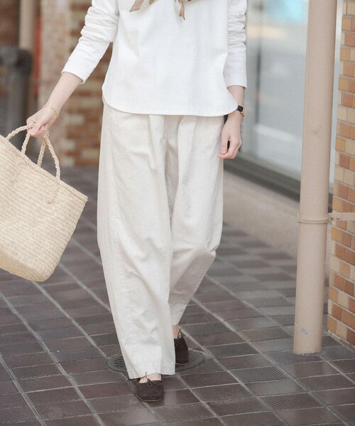かぐれ（カグレ）の「綿麻デニムイージーパンツ（その他・レディース・INDIGO/IVORY・FREE）」の2枚目の写真