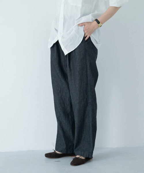 かぐれ（カグレ）の「綿麻デニムイージーパンツ（その他・レディース・INDIGO/IVORY・FREE）」の20枚目の写真