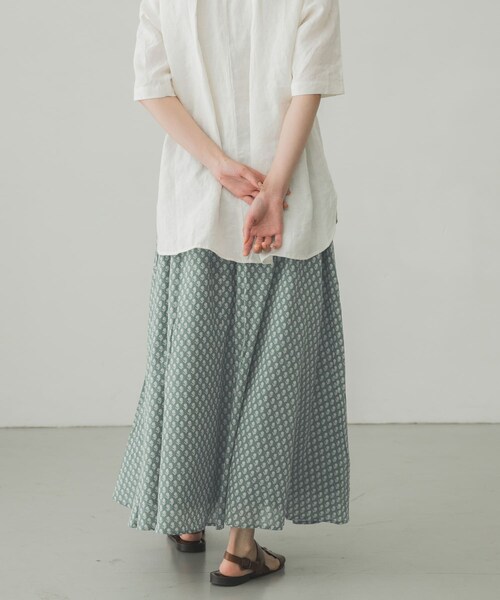 かぐれ（カグレ）の「小紋柄プリントスカート（その他・レディース・MINT/GRAY・FREE）」の22枚目の写真