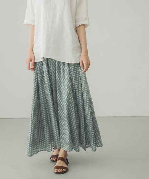 かぐれ（カグレ）の「小紋柄プリントスカート（その他・レディース・MINT/GRAY・FREE）」の20枚目の写真