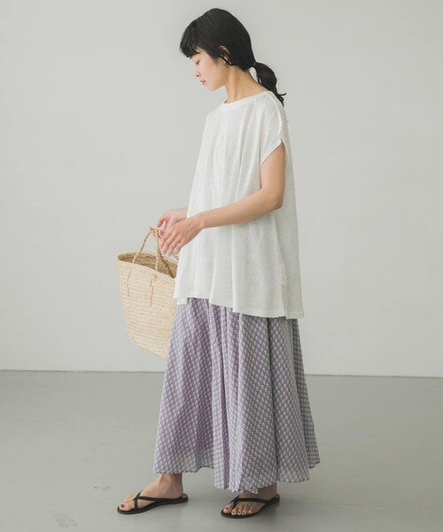 かぐれ（カグレ）の「小紋柄プリントスカート（その他・レディース・MINT/GRAY・FREE）」の16枚目の写真