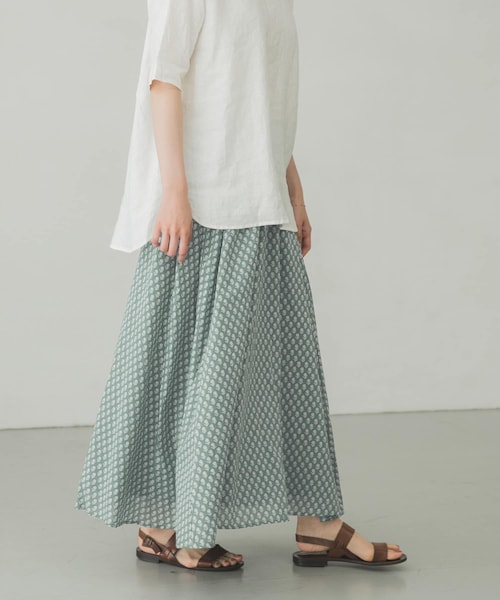 かぐれ（カグレ）の「小紋柄プリントスカート（その他・レディース・MINT/GRAY・FREE）」の21枚目の写真
