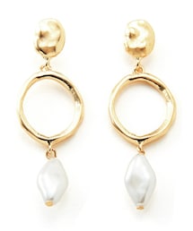 GRL | ゴールドリングXバロックパールピアス(ピアス（両耳用）)