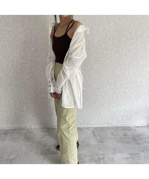 copine（コピン）の「カップ付きバッククロスデザインキャミソール(4color)（キャミソール・レディース・オフ/モカ/ブラウン/ブラック・ワンサイズ）」の3枚目の写真