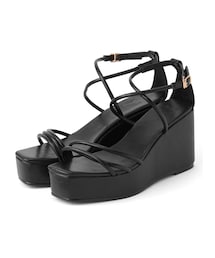 GRL | 厚底スクエアトゥクロスサンダル(サンダル)