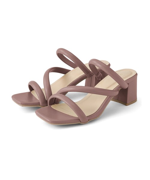 GRL（グレイル）の「スクエアトゥストラップサンダル（サンダル・レディース・オフホワイト/ピンク/グリーン/ベージュ・24.5）」の4枚目の写真