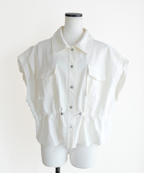 Marient(マリエント)の「コットンベストJK(その他アウター・レディース・ホワイト・FREE)」の1枚目の写真