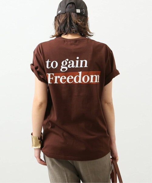 L&#39;Appartement DEUXIEME CLASSE - ap studio アメリカーナ　to gain freedom tシャツ AMERICANAアメリカーナ 2021SS AP STUDIO(アパルトモンL