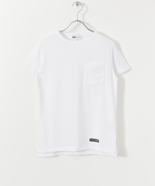 WWS(ワークウェアスーツ)の「WWS 究極のアーバンファミマポケットTee(その他・レディース・WHITE/BLACK・M/L)」の1枚目の写真