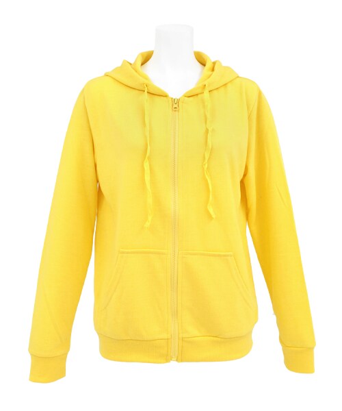 ANAP（アナップ）の「シンプルスウェットパーカー（ジャケット/アウター・レディース・イエロー/グレー/ピンク/ブラック/ブルー/レッド・one size）」の4枚目の写真