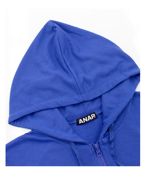 ANAP（アナップ）の「シンプルスウェットパーカー（ジャケット/アウター・レディース・イエロー/グレー/ピンク/ブラック/ブルー/レッド・one size）」の11枚目の写真