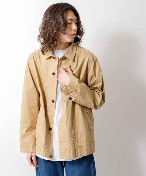 MANUAL ALPHABET HIGH COUNT TWILL SHIRTSJACKET