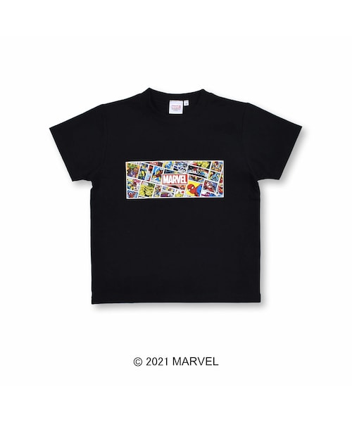 RAD CUSTOM（ラッドカスタム）の「【MARVEL×RADCUSTOM】MARVEL(マーベル)コラボ コミック プリントTシャツ(120~160cm)（Tシャツ/カットソー・キッズ・ホワイト/ブラック・140）」の2枚目の写真