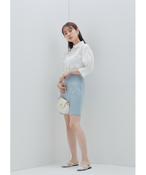 N WITH.（エヌウィズ）の「裾カッティングミニスカート7月下旬（スカート・レディース・パープル/ブルー/ブラック・FREE）」の3枚目の写真