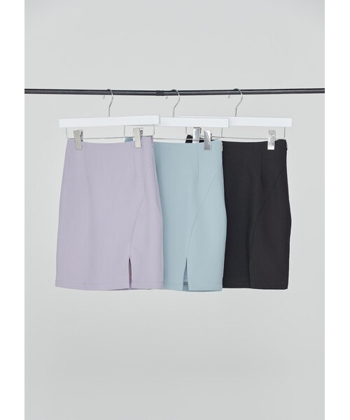 N WITH.（エヌウィズ）の「裾カッティングミニスカート7月下旬（スカート・レディース・パープル/ブルー/ブラック・FREE）」の4枚目の写真